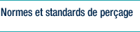 Normes et standards de perçage